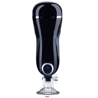 Godet de masturbation réaliste avec fonction chauffante, aspiration et vibration, base à ventouse mains libres, son réaliste, rechargeable, écouteurs offerts pour hommes