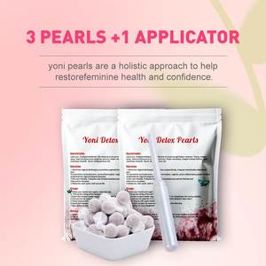 Perles de désintoxication Yoni pour l'exportation transfrontalière, 3 PERLES 1 APPLIQUEUR, Pilules Qinggong aux herbes naturelles, Emballage 3-en-1 - Product Image 4