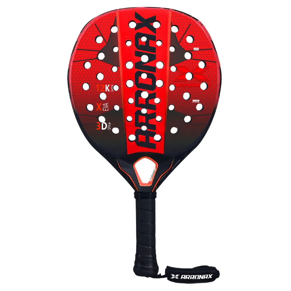 Arronax raket tenis Padel de Padel, raket tenis bentuk berlian kustom karbon kualitas tinggi
