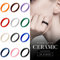 Bague en céramique haute technologie bombée de 3 mm, finition polie, minimaliste, unisexe, bijoux en gros, Adi Jewelry