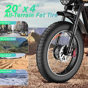 Vélo électrique Q20Pro 52V 40Ah 20 pouces, pneus larges, VTT électrique rapide, double moteur, pour adultes, entrepôt UE/US, idéal pour les trajets quotidiens - Product Image 4