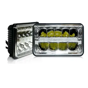 Semi Trucks Custom 4X6 Square Best High Low Beam Replacement Led Headlights With Daytime Running Lights