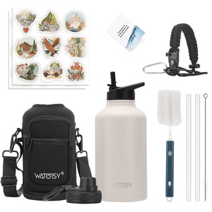 Botella Térmica Deportiva de Acero Inoxidable Ecológica con Aislamiento de 12-24 Horas, Boca Ancha, Gran Capacidad de 32oz-128oz, Marca Watersy - Product Image 2