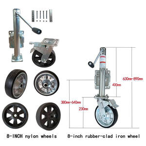 Vente en gros de crics latéraux de remorque de haute qualité de 1500 à 2000 livres, roue jockey en acier de 6 à 8 pouces pour <span class=keywords><strong>caravane</strong></span>, bateau, camping-car, accessoires de remorque - Product Image 2