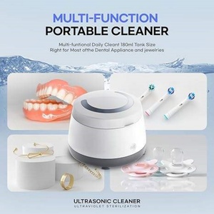 Nettoyeur à ultrasons haute fréquence avec fonction de vibration pour prothèses dentaires et bijoux, mini nettoyeur ultrasonique UV - Product Image 5