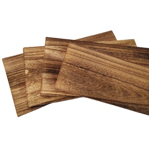 Étagères murales en <span class=keywords><strong>bois</strong></span> de paulownia carbonisé moderne, 400*200*15mm, ensemble de 3 pièces pour l'affichage et le rangement flottants - Product Image 1