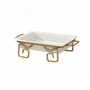 Support de buffet en céramique FLEY pour la restauration commerciale, plateau de service à plusieurs niveaux pour la décoration de table de banquet d'hôtel - Product Image 5