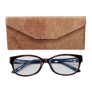 Boshiho Hot Sale Custom Luxury Vintage Style Folding Leather Cork Fiber <b>Glasses</b> <b>Case</b> - Product Image 1
