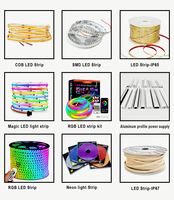 Bande lumineuse LED COB haute densité 8 mm 320 LED/m 2700K blanc chaud sans points pour décoration intérieure