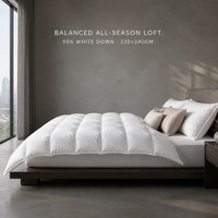 Couette matelassée en duvet d'oie blanche 95% Quatre Saisons, chaleur moyenne, écologique, douce, en coton soyeux, anti-déchirure, respirante, avec points de couture en boîte