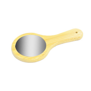 Miroir à main en bambou, miroir de maquillage pour salon de beauté, grande taille, portable, miroir de maquillage avec logo personnalisable, design de haute qualité. - Product Image 3