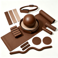 COMANA Tapis de yoga, Anneau de musculation, Ensemble d'accessoires personnalisables, Kit de fitness à domicile haut de gamme, Haltères en mousse, Ensemble de Pilates, Barre d'haltères