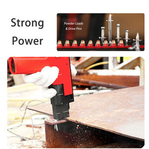 Clous à béton à actionnement par poudre, tête de 5,7 mm, tige lisse de 3,7 mm, plaqués zinc, rouges, Hit NK32, avec rondelle métallique - Product Image 3