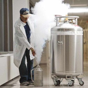 Conteneur cryogénique en acier inoxydable de 50 L, revêtu d'époxy, pour l'approvisionnement en azote <span class=keywords><strong>liquide</strong></span>, Dewar de petite capacité pour laboratoire et usage hospitalier 5 - Product Image 5