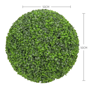 Meilleure vente de plantes suspendues en plastique de différentes tailles Oh ARts 50cm boule d'herbe topiaire en buis artificiel - Product Image 2