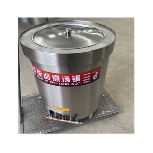 Caldera de sopa redonda grande industrial personalizada, olla de cocina grande de acero inoxidable a gas para 100/230/300 <span class=keywords><strong>litros</strong></span> - Product Image 4