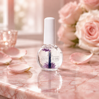 Huile revitalisante pour cuticules à la vitamine E 15 ml en gros, formule non toxique, logo personnalisé, traitement des ongles, réparation, applicateur pinceau, fruit