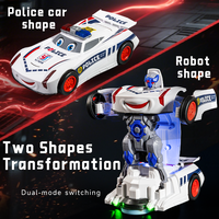 Nuevo Vehículo Robot Eléctrico Transformable con un Solo Botón, Venta al por Mayor, Juguetes Educativos para Niños, Coche Robot Transformable con Luces y Música