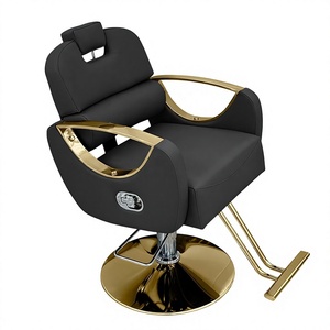 Modern Barber <b>Chair</b> PU Leather Salon Styling <b>Chair</b> 360 Degree Rotation <b>Height</b> <b>Adjustable</b> With Footrest For Hair Beauty Salon - Product Image 1