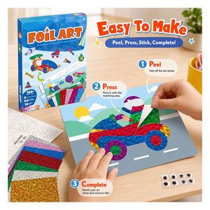 Kit de Pegatinas Holográficas de Aventuras Espaciales con Diseños de Planetas y Cohetes, Juguete de Dibujo sin Manchas para Niños de Cuatro Años - Product Image 4