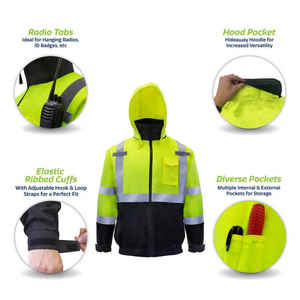 Invierno frío manga desmontable trabajo seguridad chaquetas Oem Pakistán fábrica directa al Por mayor seguridad chaquetas de los hombres - Product Image 2