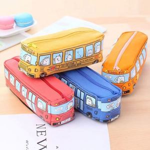 <b>Creative</b> Cartoon School Bus Large Capacity Fabric Pencil Case Cute Children's Office School Must-Have New <b>Gift</b> <b>Creative</b> Learning - Product Image 3