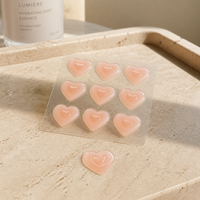 Patch anti-boutons Micro Crystal Heart pour les voyages et les soins quotidiens du visage, adolescents, femmes, vente en gros, marque privée