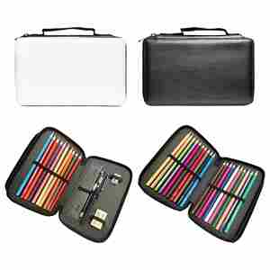 Estuche Moderno de Lujo para Lápices y Bolígrafos, de Cuero PU Sublimado, Ecológico, Portátil, de Gran Capacidad, con Impresión por Transferencia Térmica para Arte - Product Image 2