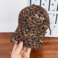 Nueva Gorra de Béisbol de 6 Paneles con Estampado de Leopardo Estilo Chica Moderna, Gorra de Sol Versátil Informal para Mujer, Primavera Verano, Protección UV, 100% Poliéster