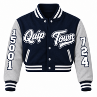 Veste universitaire personnalisée pour hommes, veste de baseball brodée, veste bomber personnalisée pour équipe scolaire