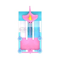WOLONG Toboggan Gonflable Dauphin Clown 9x5m avec Échelle d'Accès, Sûr et Durable en PVC, Capacité >500kg pour 15-20 Enfants, Usage Commercial Extérieur