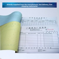 Modèle de formulaires autocopiants en trois exemplaires A5 pour ordres de vente, commandes d'achat, bons de livraison et reçus, avec conception d'impression personnalisée