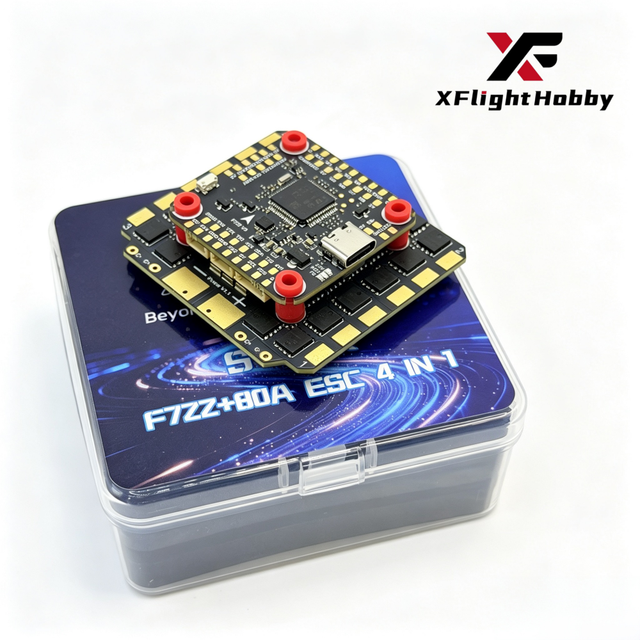 XFlight Hobby F7 Stack F722 Flight Controller ICM42688 with BLHeli_32 80A 4-in-1 Brushless ESC 3-8S Lipo for FPV Racing Drone
