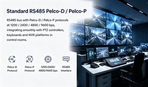 Outdoor 355 °   Robuster Schwenk-Neige-Kopf, 10kg Tragfähigkeit, 128 Voreinstellungen & 2-Punkt-Scan, RS485 Pelco-D/P PTZ Kamerahalterungsplattform - Product Image 5