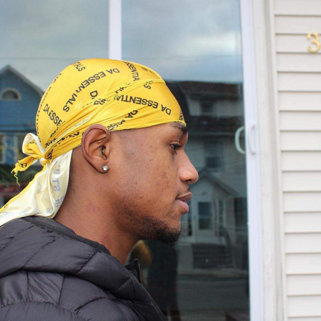 Silky Durag Bandana Du-Rag In Seta/satiné Nera - Copricapo Unisex - Foto 5