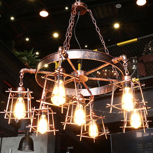 Lustre Industriel en Acier Inoxydable Doré, Culot E26, Hauteur Réglable, Luminaire Suspendu LED, Blanc Chaud 2700K, Garantie 5 Ans - Product Image 5