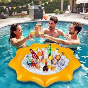 Bar de service gonflable en plastique 37'' <span class=keywords><strong>avec</strong></span> glacière pour boissons, flotteur de <span class=keywords><strong>piscine</strong></span> portable de 5L pour <span class=keywords><strong>camping</strong></span> <span class=keywords><strong>et</strong></span> fêtes - Product Image 5