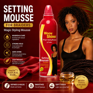 Mousse Idratante a Lunga Durata per Acconciature Intrecciate, Schiuma Modellante Naturale per Capelli, Lucidante, Non Sfaldante, per Bordi Lisci - Product Image 3