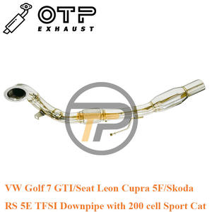 Tuyau d'échappement OTP pour V * W Golf 7 GTI/<span class=keywords><strong>Seat</strong></span> <span class=keywords><strong>Leon</strong></span> <span class=keywords><strong>Cupra</strong></span> 5F/Skoda <span class=keywords><strong>RS</strong></span> 5E TFSI Downpipe avec 200 cell Sport Cat - Product Image 5