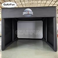 Simulateur de golf à domicile GZAIRFUN, enclos gonflable avec projecteur, installation facile pour une pratique de golf privée