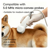 Échographe Doppler vétérinaire portable BLUEWORTH ECI-X8, appareil d'échographie Doppler couleur compact pour animaux de compagnie, certifié CE, usage domestique