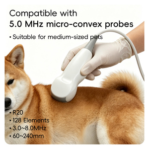 Échographe Doppler vétérinaire portable ECI-X8, appareil d'échographie Doppler couleur compact pour animaux de compagnie, pour chat, <span class=keywords><strong>chien</strong></span>, hôpital vétérinaire - Product Image 3