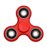 Fidget Spinner Métallique Électroplaqué à Trois Feuilles, Gyroscope Rotatif à Quatre Roulements pour les Doigts, Jouet Anti-Stress pour la Pointe des Doigts