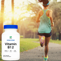 Vitamine B12 Méthylcobalamine |   Formule anti-stress végane et sans OGM, capsules de supplément de complexe de vitamine B personnalisées