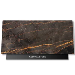 TMZ STONE ODM OEM polished Sand Roland marmol gold veins black Marmar marble side table