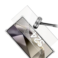 Ensemble 3 en 1, coque de téléphone souple en TPU avec protection d'écran en verre trempé 2.5D pour l'objectif de l'appareil photo, pour Samsung Galaxy S24 S23 S22 Plus Ultra