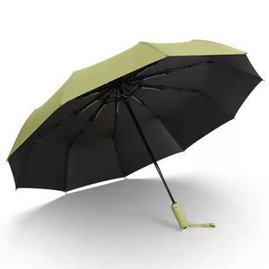Paraguas Totalmente Automático de 10 Varillas con Revestimiento Negro, Protección Solar, Plegable en Tres Partes, Grande, Reforzado y Engrosado, Resistente - Product Image 2
