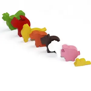 Factory Supplier OEM Irregular Animal Shape Wooden Educational Toys For Children