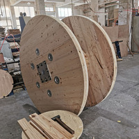 Tambour à câble personnalisé en usine, enrouleur de câble électrique, tambour à câble vide en bois massif, grand tambour à câble