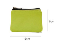 Tas penyimpanan Logo kustom hadiah promosi Logo panas warna murni sederhana dompet koin kecil kanvas katun dompet Mini